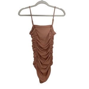 Free People Intimately Sleeveless Adjustable strap Bodysuit Color Brown Size S.P